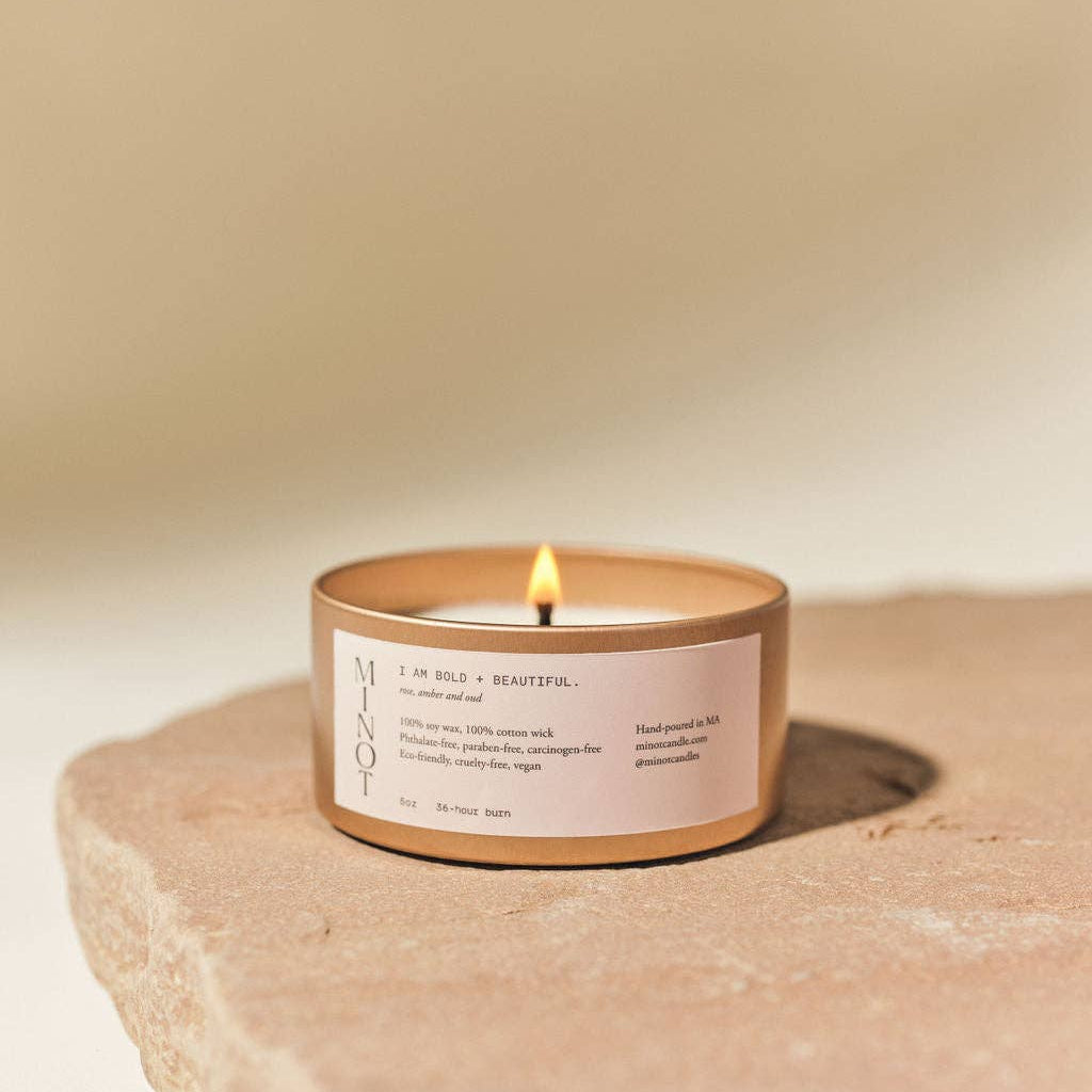 I am BOLD + BEAUTIFUL - Luxury Non-toxic Soy Candle, 5 oz.