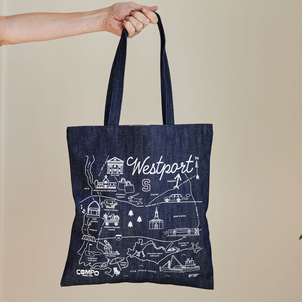 Westport Denim Grocery Tote