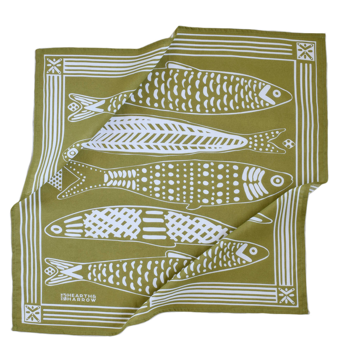 Sardine Bandana - 100% Cotton - Nautical Print - Hanky Ascot