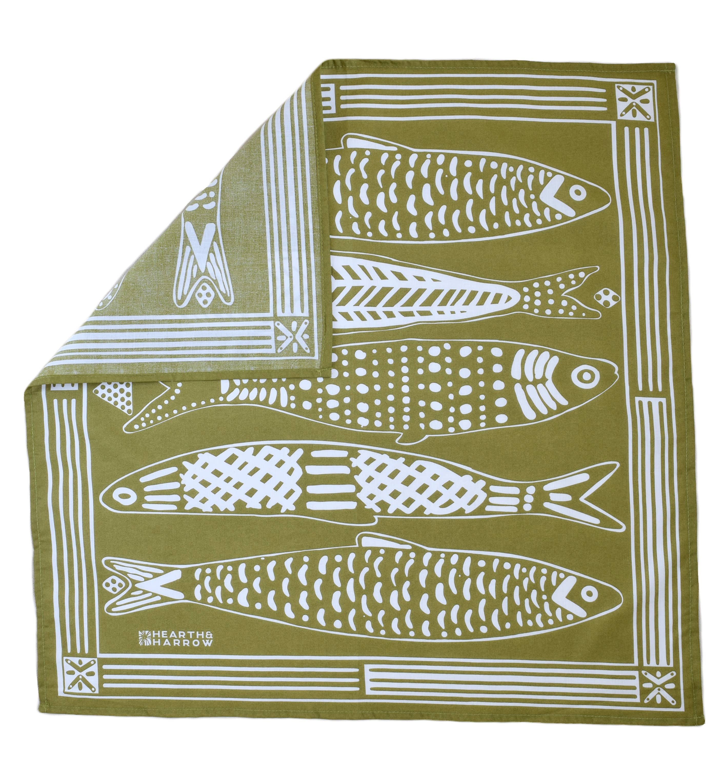 Sardine Bandana - 100% Cotton - Nautical Print - Hanky Ascot