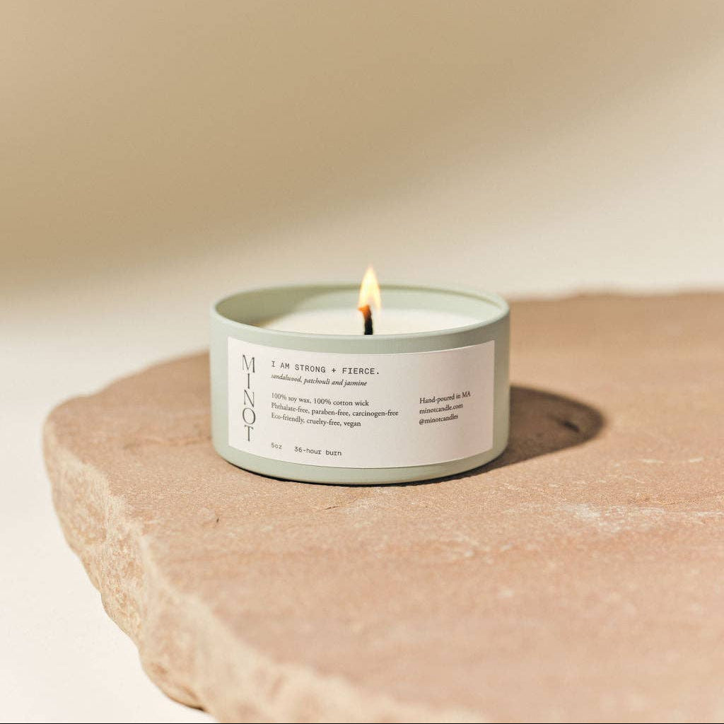 I am STRONG + FIERCE - Luxury Non-toxic Soy Candle, 5 oz.